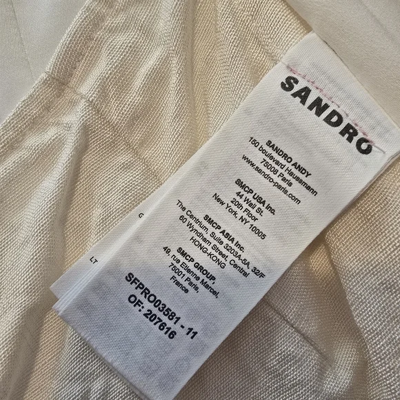 Sandro Carine Sleeveless Mini Casual Dress V-neck Sleeveless Front button - Picture 8 of 13